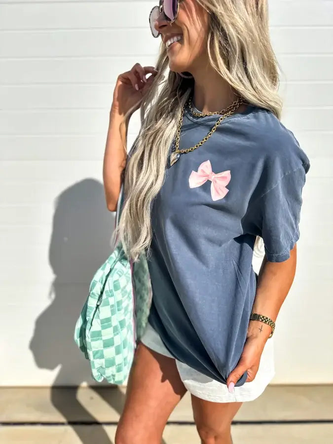 It is what it is Denim Graphic Tee: Medium