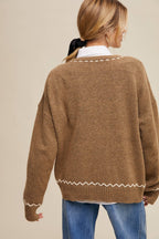 Evelyn Embroidered Knit Sweater