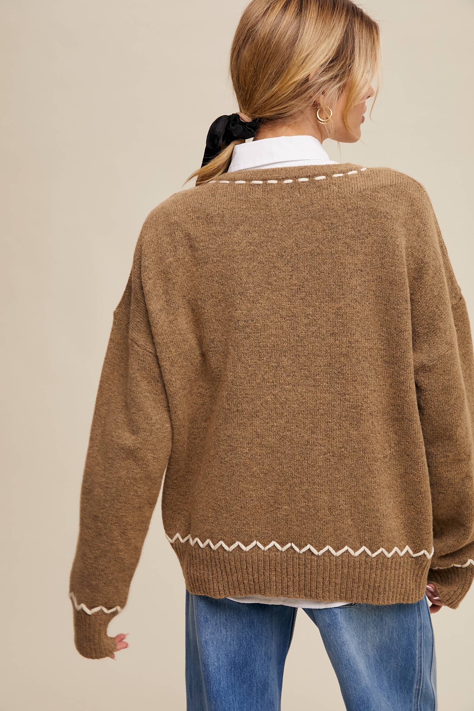 Evelyn Embroidered Knit Sweater