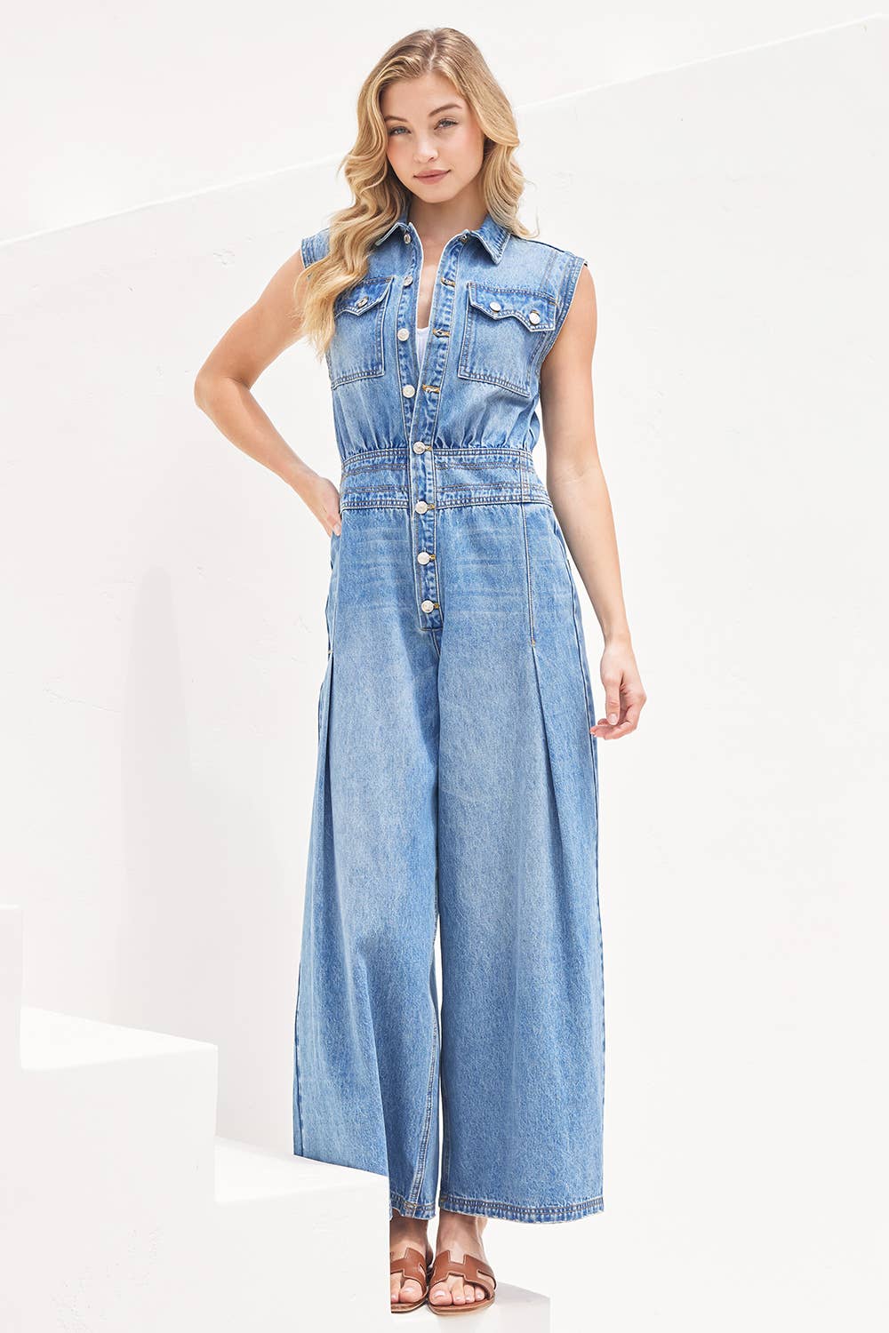 Megan Denim Jumpsuit