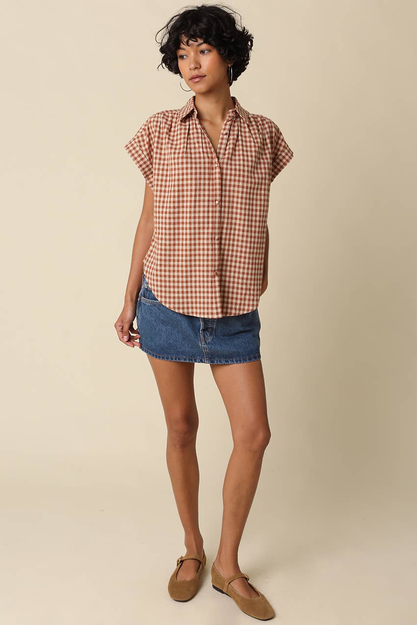Lady Gingham Top