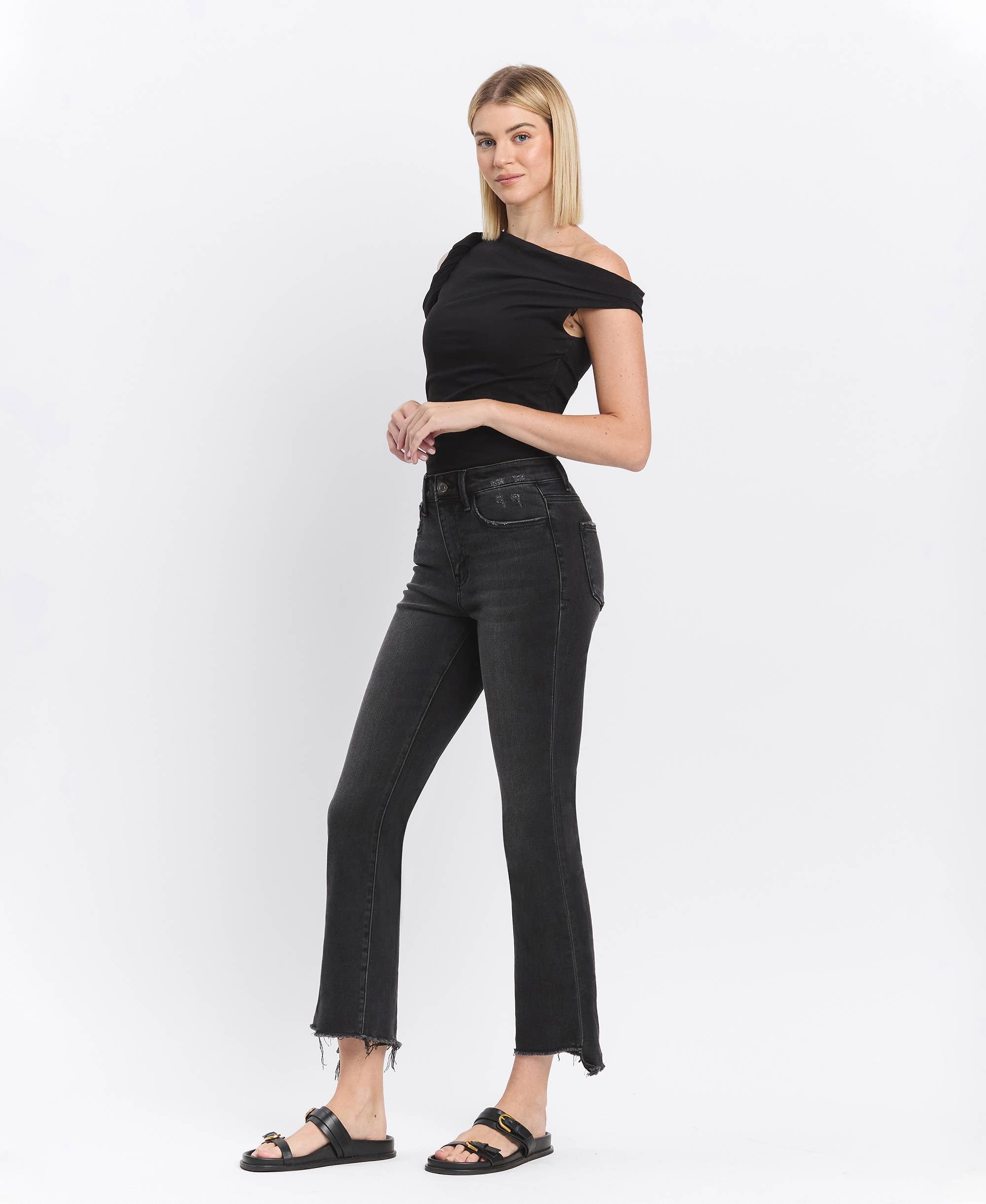 Mona Crop Flare Jeans