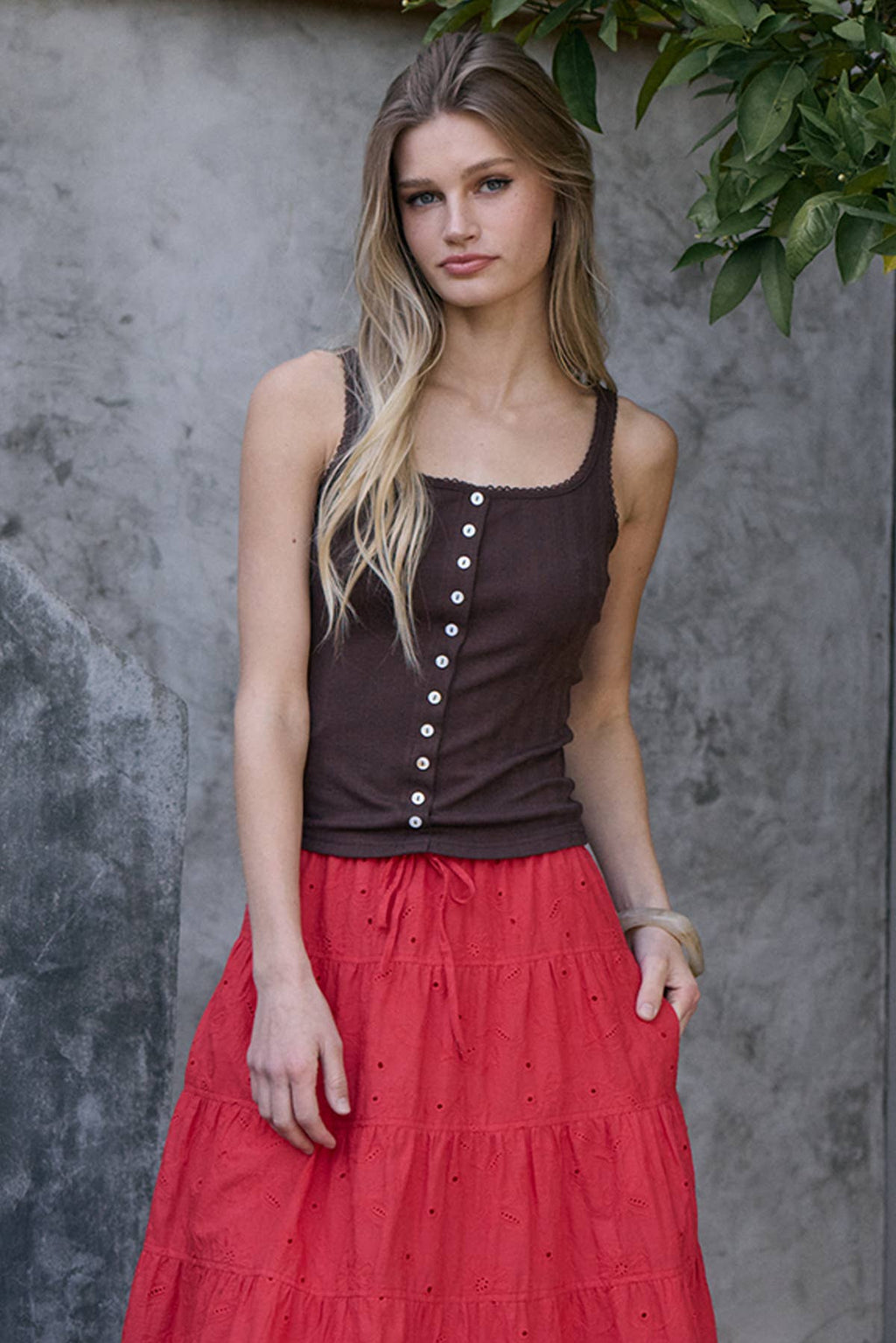 Pointelle Tank Top