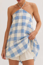 Sky Check Romper