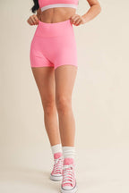Biker Shorts: Pink / L