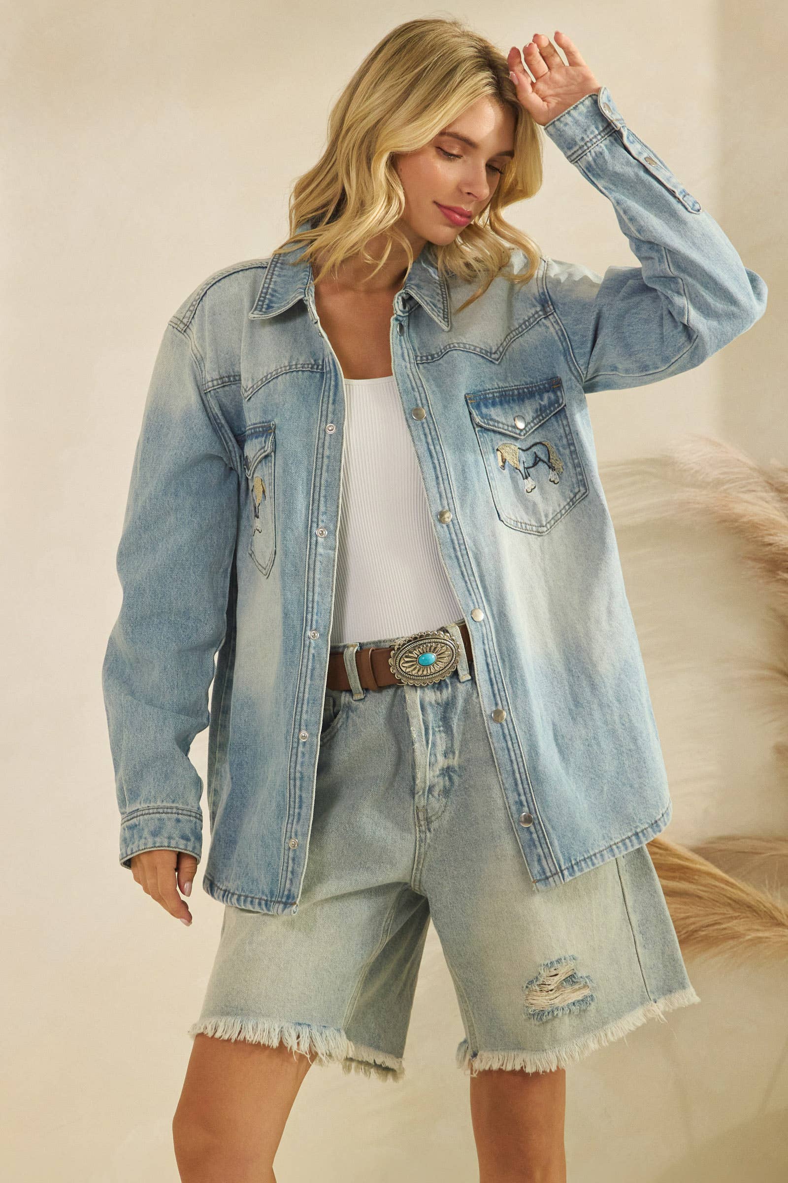 Hold Your Horses Denim Shirt