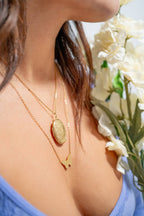 18K Gold PVD Stainless Steel Engravable Butterfly Necklace : Gold