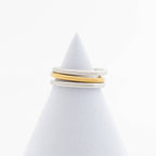 18K Gold Stainless Steel Mixed Metal Triple Intertwined Ring
