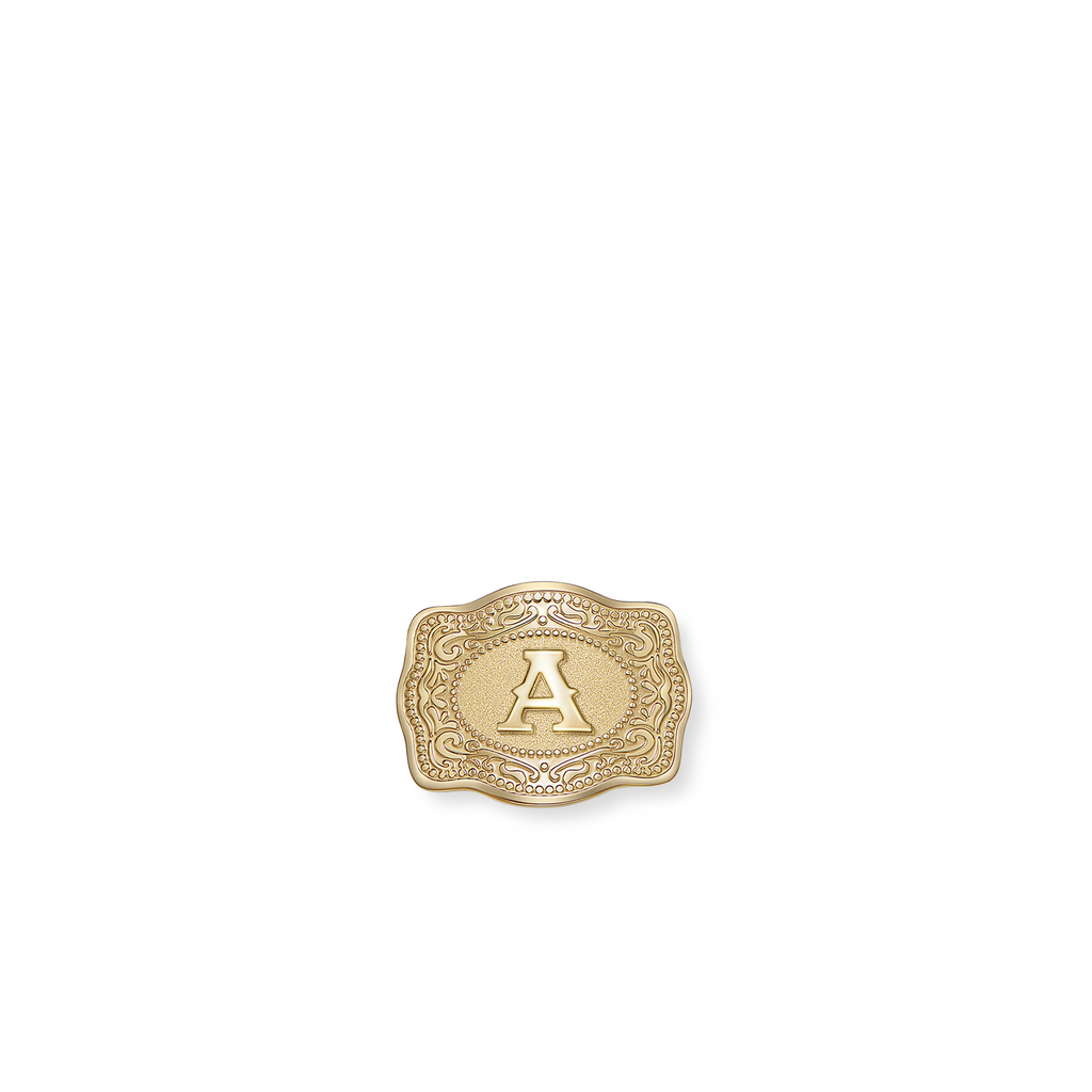 SpurWest Mini Initial Belt Buckle Hatpin