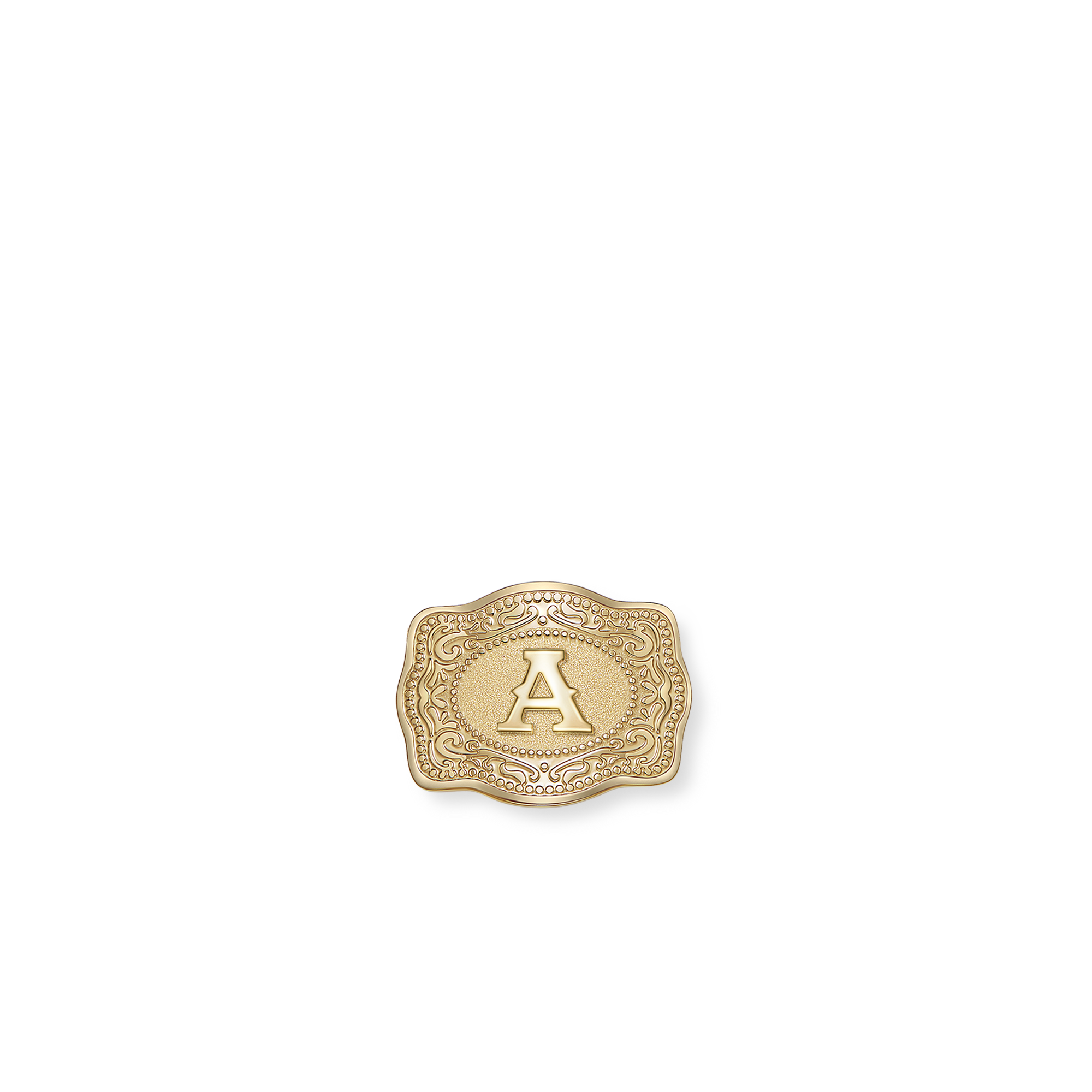 SpurWest Mini Initial Belt Buckle Hatpin