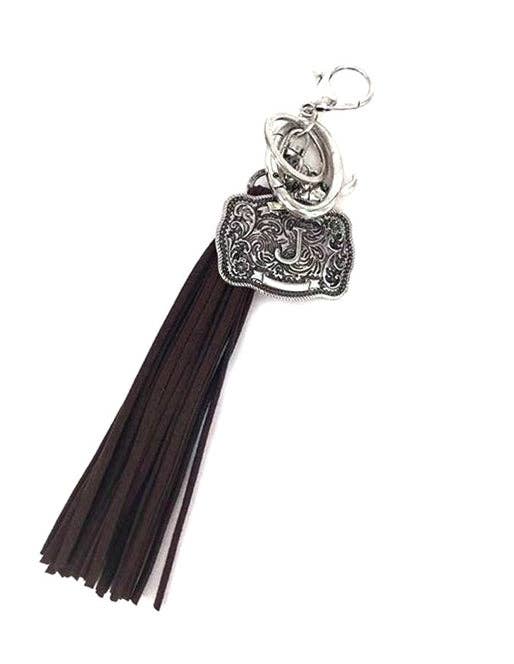 Buckle Initial Keychain