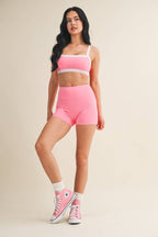 Biker Shorts: Pink / L