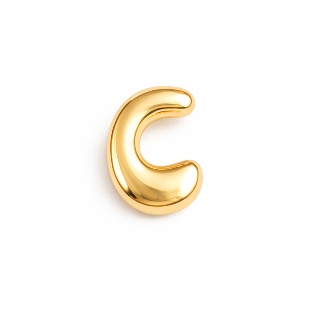 Balloon Letter Initial Brooch