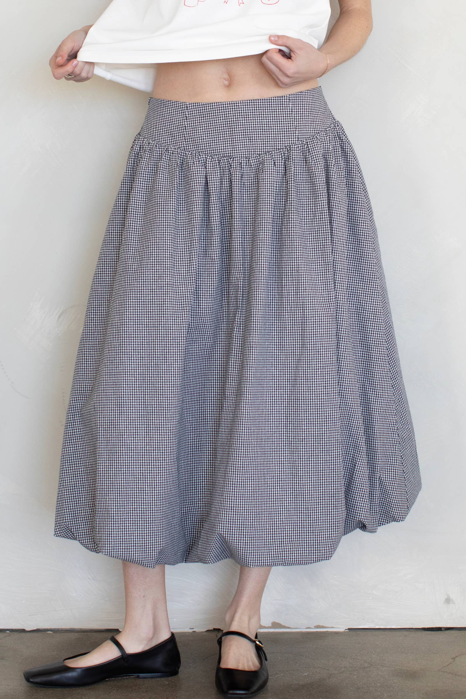 Tara Balloon Midi Skirt