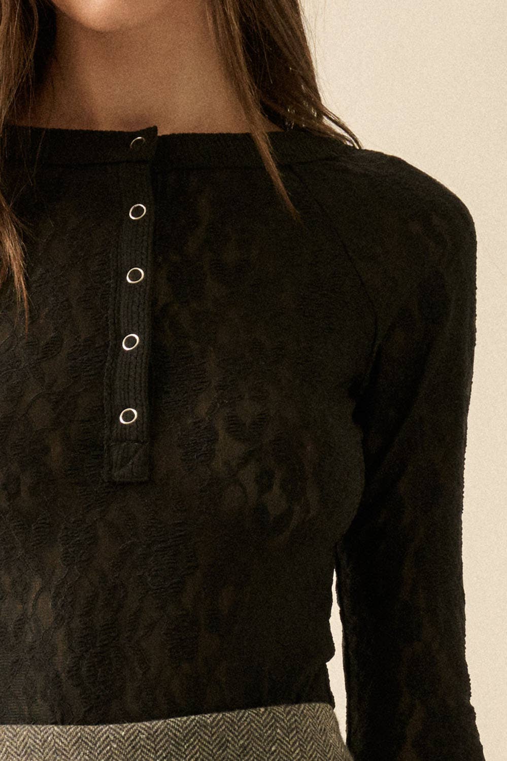 Rosette Henley Top
