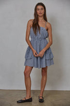Lauren Gingham Strappy Mini Dress