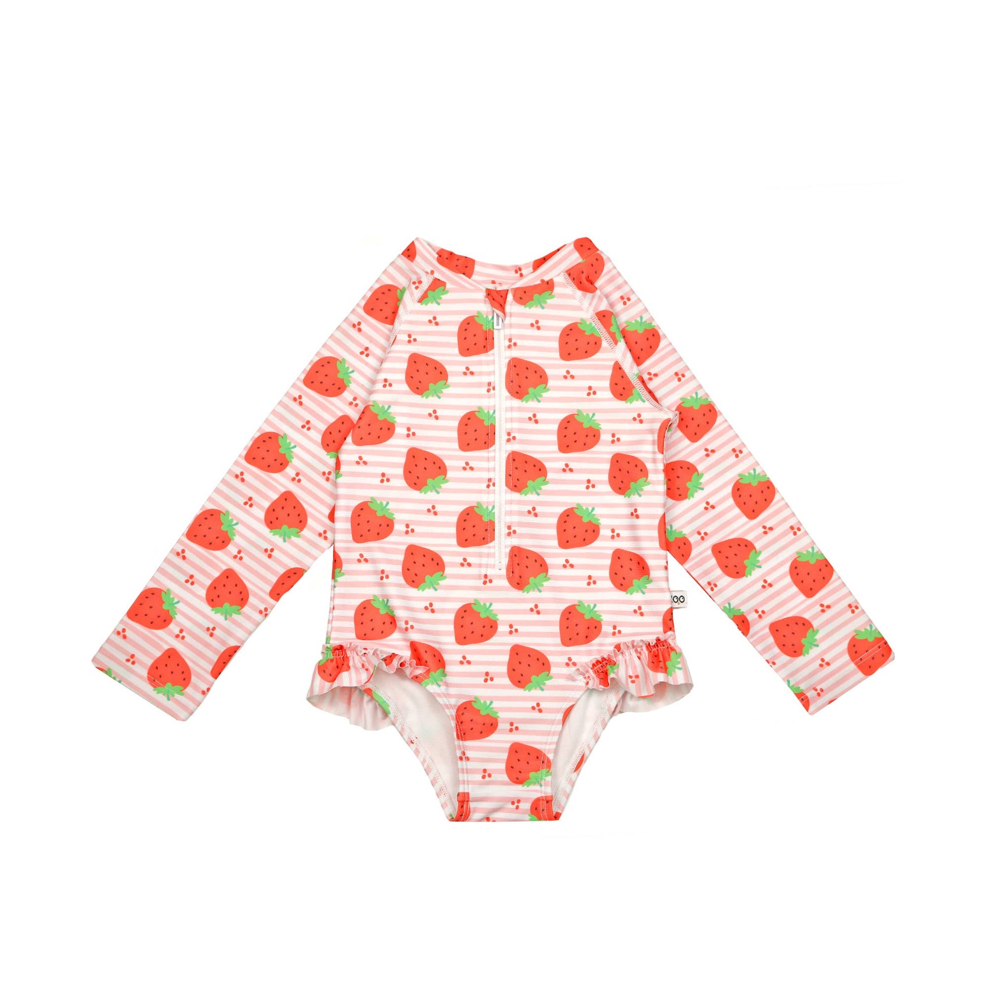 Kids Girls One Piece Swimsuit - Strawberry