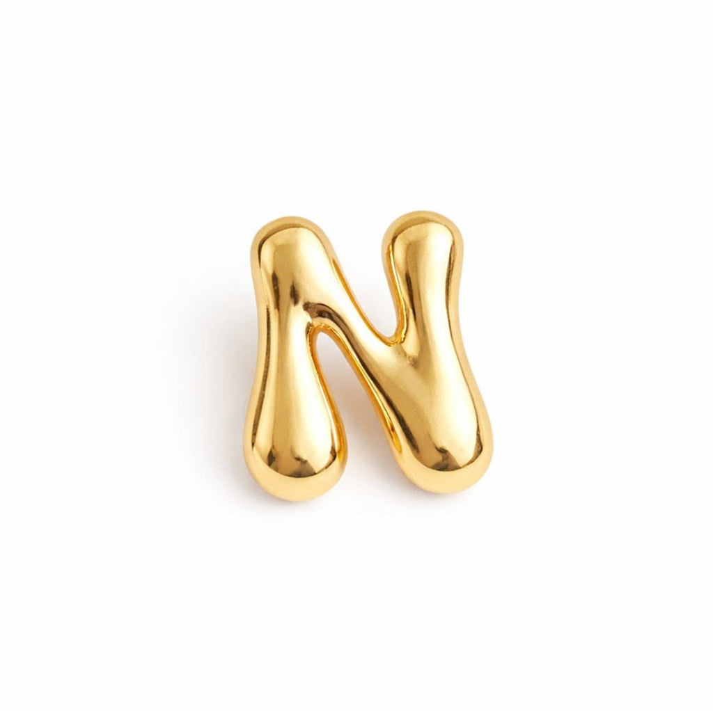 Balloon Letter Initial Brooch