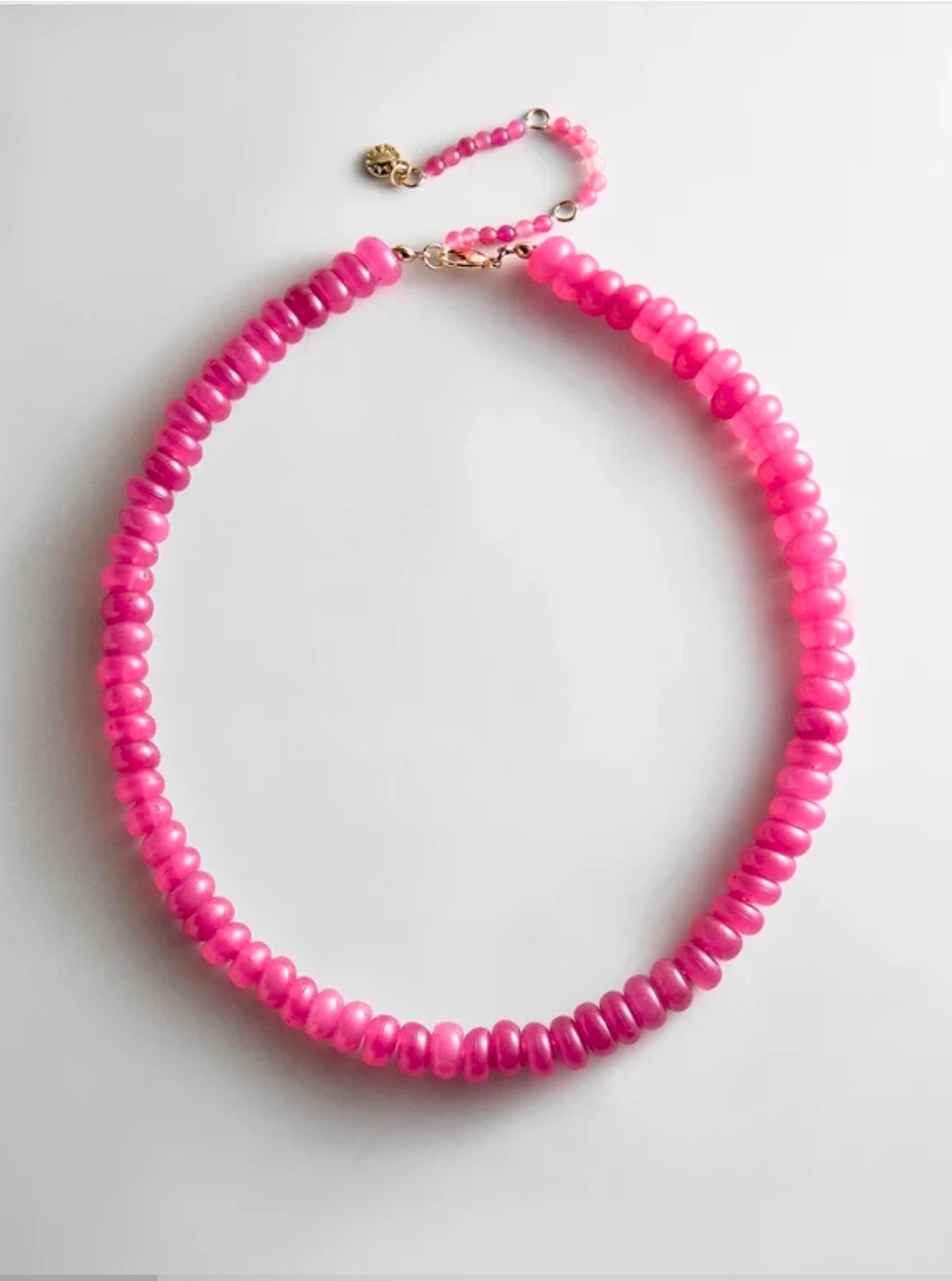 Baublebar Joyce Semi-Precious Beaded Necklace-Fuchsia Agate
