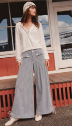 Lotus Striped Balloon Jeans