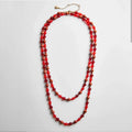 Baublebar Charlotte Beaded Necklace- Red Jasper