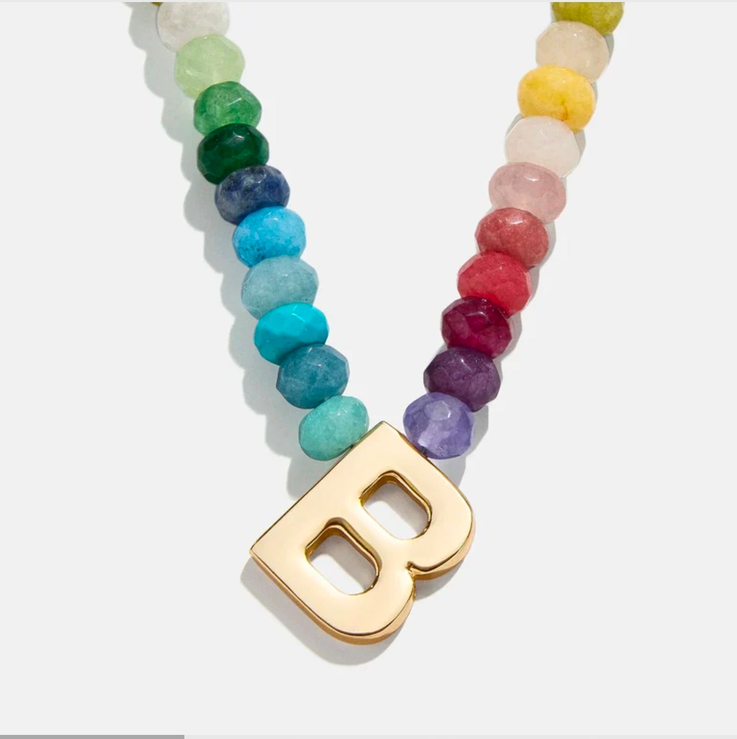 Baublebar Semi-Precious Block Initial Necklace