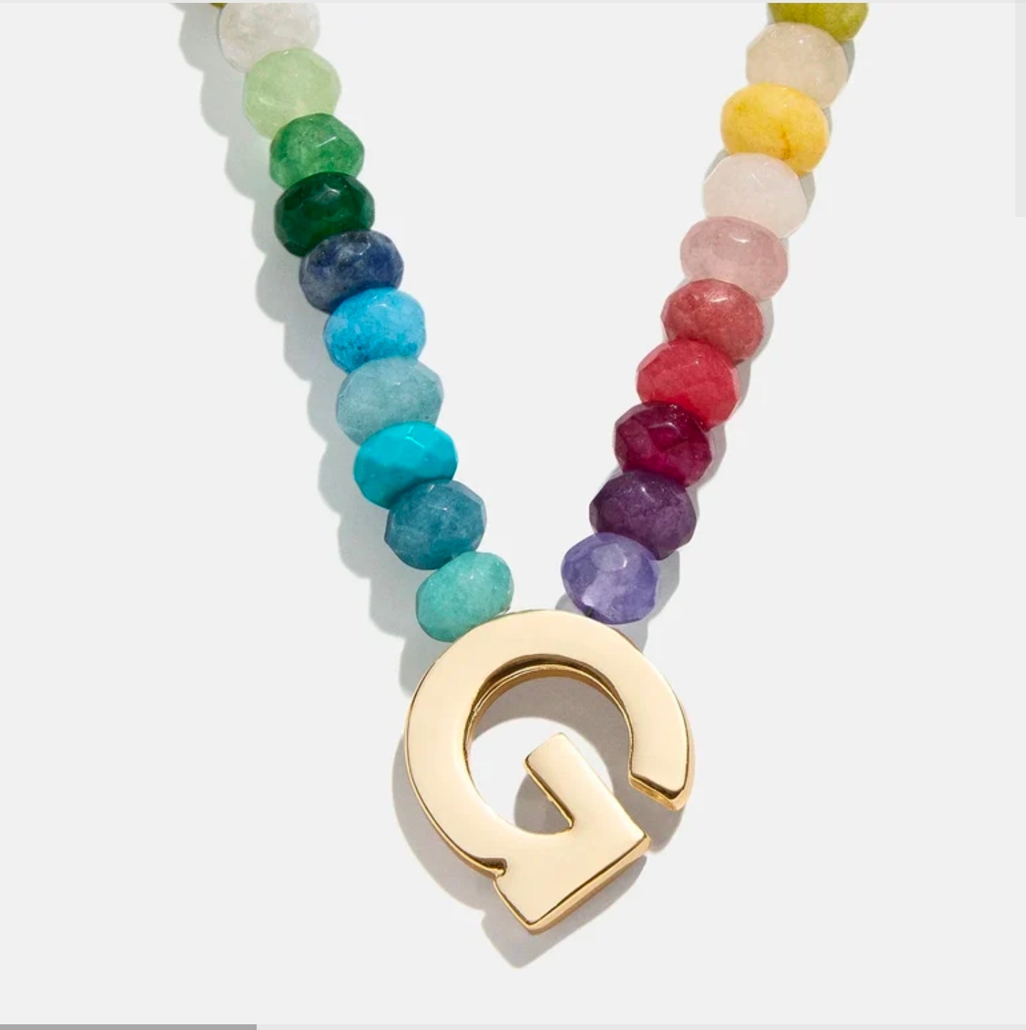 Baublebar Semi-Precious Block Initial Necklace